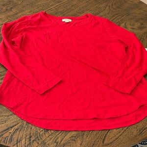 Style & Co. Red Long Sleeve Top